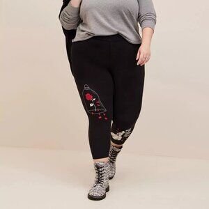 Disney Beauty And The Beast Crop Signature Waistband Premium Legging Size 4X